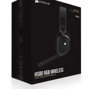 Corsair HS80 RGB Wireless Carbon- Dolby Atoms 3D, Pulse Sound, Hyper Fast Slipstream Wireless 20hrs - Gaming Headset PC,PS5, Hea