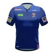 NRL 2024 Youth Media Polo - Newcastle Knights - Navy- Kids