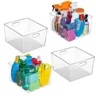 Plastic Storage Bins – XL 4 Pack Perfect Kitchen Organization or Pantry Stora...