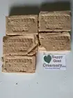 5 BARS NATURAL GOAT MILK SOAP HAPPY GOAT CREAMERY PEPPERMINT OATMEAL & HONEY