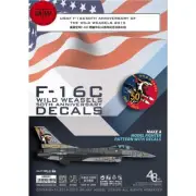 Galaxy G48063 1/48 F-16C Wild Weasels 50th Anniversary Decals for Tamiya 61106