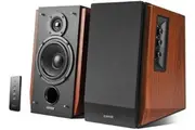 Edifier R1700BT Bluetooth Lifestyle Bookshelf Studio Speakers Brown - BT/Dual 3.5mm AUX/Limited Distortion DSP/DRC/Classic Wood Finish