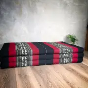 MANGO TREES King Single Foldable Mattress Kapok Filled Camping Mat RedEle