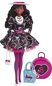 [Barbie] Rewind ‘80s Edition Doll, Sophisticated Style, Wearing Dress & Accessories, with Dark-Brown Curly Hair, for Collectors