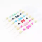 Baby Silicone Pacifier Clips Infant Wooden Chain Soother Nipple Holder