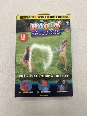 100x Boogy balloons 10 pack for All ages colorful WATER balloons Reusable BoxDmg