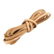 Flat Leather Cord, 3.3 Yard 5mm Leather String Strips for DIY Crafts Brown