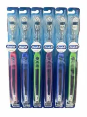 6 Pack Oral-B Indicator 35sft Soft Adult Manual Toothbrushes Multicolor