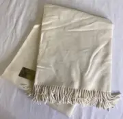 Peruvian Connection Ivory Royal Alpaca Throw Peru 58 x 72" NWT