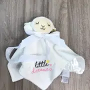 Baby Starters Lamb Lovey Little Dreamer White Sati Back New Without Tags VHTF