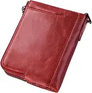 [OATIPHO] Charming Clutch Wallet Chain Wallet Men Pocket Wallet Male Clutch Wallet Coin Purse for Men Zipper Wallets for Men Wallet for Men Men's Wallets Purses Clutch Purse Mens Wallet Red
