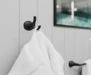 Pfister Ladera Single Robe/Towel Hook BRH-LR0B, Matte Black NEW (14B)