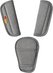 MEZOKUCEL 3 Pieces Shoulder Strap Covers for Stroller Baby Stroller Shoulder Pads,Baby Car Seat Strap Covers Front Crotch Pad Covers Car Seats Accessories for Boy and Girl (Grey)