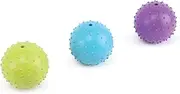 Kazoo Rubber Studded Ball Dog Toy, Green/Blue/Purple XL