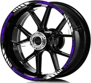 Motorcycle Wheel Stickers Hub Rim Stripe Tape Decal Waterproof Accessories 17 Inch for YZF R3 R3 2023 Reflective (Color : 17 Inch D4)