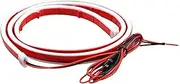 Car Hood Light Strip, 1.2/1.8 Meters White Waterproof 12V Universal Dynamic Scan Start Up Hoodbeam Kit Flexible Exterior LED Strip Lights Daytime Running Light Strip for Cars SUVs Truck (1.2 Meters)