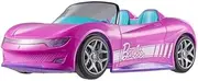 Barbie Hot Wheels RC Toy Car, Remote-Control Pink Convertible, Can Hold 2 Barbie Fashion Dolls & Trunk Opens for Storage, Sticker Sheet for Customizing
