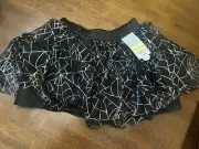 Girls Black spider Web Skirt Halloween Cat & Jack Small 6/7 NWT