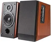 JSEIAJB Active 2.0 Bookshelf Speakers Set Wooden Speaker 66W RMS Inputs with Remote Control