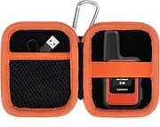 [Lebakort] Hard Case Compatible with Garmin inReach Mini 2 / inReach Mini Lightweight Compact Satellite Communicator Hiking Handheld 010-02602-00/010-02602-01/010-01879-00 (Black + Orange Case)