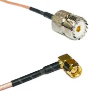 12in RG316 SO239 UHF Female to SMA MALE ANGLE RF Cable