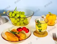 在飛比找Yahoo!奇摩拍賣優惠-雅怡尚品美國康寧面碗pyrex耐熱玻璃家用透明玻璃碗水果碗沙