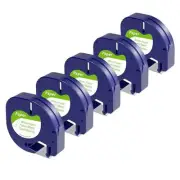 Compatible for Dymo Letratag Refills 12mm x 4m 1/2 x 13 White Paper Label