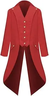 Costume Bay Adult Men’s Victorian Gothic Tailcoat Jacket Steampunk Vampire Vintage Frock Coat for Halloween, Cosplay, and Stage Performance