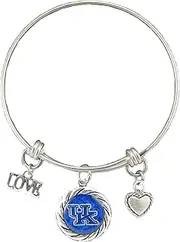 Sports Accessory Store Kentucky Wildcats Blue Domed Circle Adjustable Wire Bangle Bracelet Jewelry UK, 7.5 inches