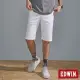 【EDWIN】男裝 EDGE 經典紅繡線口袋合身牛仔短褲(白色)
