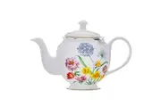 Ashdene Botanical Symphony Floral 1000ml Teapot Fine Bone China w SS Infuser