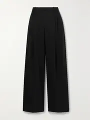 [VINCE] VINCE - Pleated Tencel Lyocell-blend Straight-leg Pants - Black - US4 US 4 Black