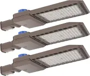 G GJIA LED Parking Lot Light, 150W LED Shoebox Light with Dusk to Dawn - 3 Pack