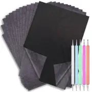 30 Sheets Carbon Transfer Tracing Paper with Embossing Stylus Dot Tools for Wood