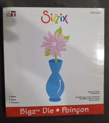 Sizzix Vase Bigz Die 655164 - Cut Size 2"x4 1/2" Die Size 5 1/2"x6"x5/8"