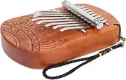 Vaguelly Thumb Piano Instruments Kalimba for Beginners Beginner Kalimba 8 Keys Finger Piano Beginner Finger Piano Patterned Kalimba Portable Music Instrument Small Kalimba Wooden