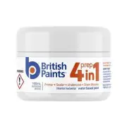 British Paints 100ml White Water Based 4 In 1 Prep Primer Sealer Undercoat