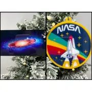 NASA Outer Space Christmas Ornaments - 2 Piece Set - Brand New