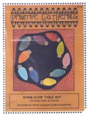 Embroidery & Wool Applique Pattern Christmas Lights Bulbs Pennyrug Primitive