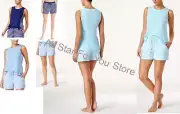 Nautica Women's Side Striped Top OR French Terry Boxer Pajama Shorts