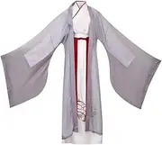 [JIMINISO] Chinese Traditional White Fox Embroidery Dresses for Men Adult Halloween Carnival Swordsman Cosplay Costume