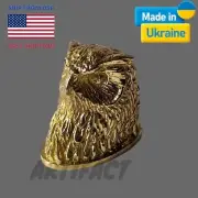 NEW Bronze Knife Pommel WISE OWL Custom Handmade Rear Bolster Butt Cap Canes