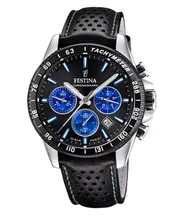 Festina Timeless Chronograph Tachymeter Black Dial Quartz F20561-6 Mens Watch