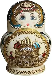 Matryoshka Russian Nesting Dolls 15 Layers Nesting Doll Souvenir Handmade Wood Matryoshka Creative Educational Toys Decorative Cute and Fun Gift (Color : A)