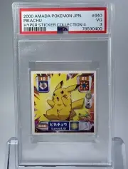 2000 AMADA Pokemon JPN PIKACHU HYPER STICKER COLLECTION4 PSA 3