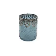 Moroccan Style Tealight Holder Blue D7x8.5cm