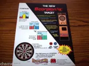 MERIT PUB TIME SCORPION TARGET DARTS ARCADE GAME MACHINE FLYER Vintage Retro