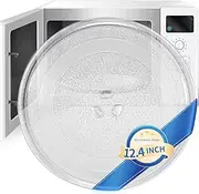 12.4" Microwave Plate Replacement-Microwave Glass Turntable Plate for Panasonic etc.12-2/5" Microwave Plate Parts Tray Replacement Dishwasher Safe