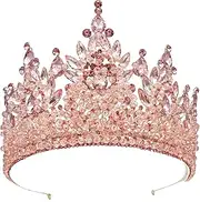 Large Tiaras and Crowns for Women Crystal Tall Pageant Crowns Rhinestone Royal Queen Headband Princess Quinceanera Headpieces for Wedding Birthday Prom Party Costume Cosplay