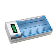 AC 100-240V 4 Slot Battery Charger for AA & AAA & C / D Size Battery, with LCD Display